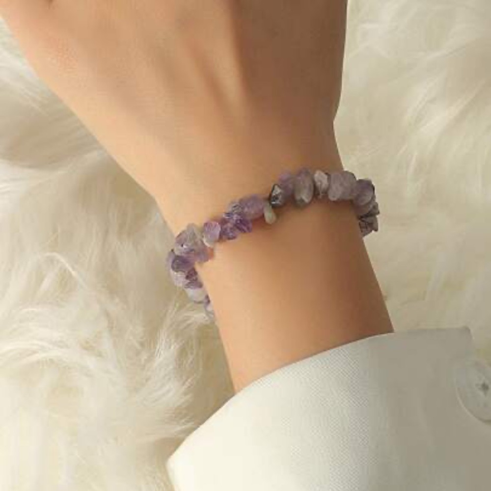 Elegant Amethyst Gemstone‎ Bracelet